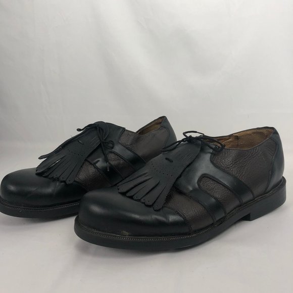 Mens Hitchcock Leather Golf Shoes Size 13 6E - Picture 1 of 9